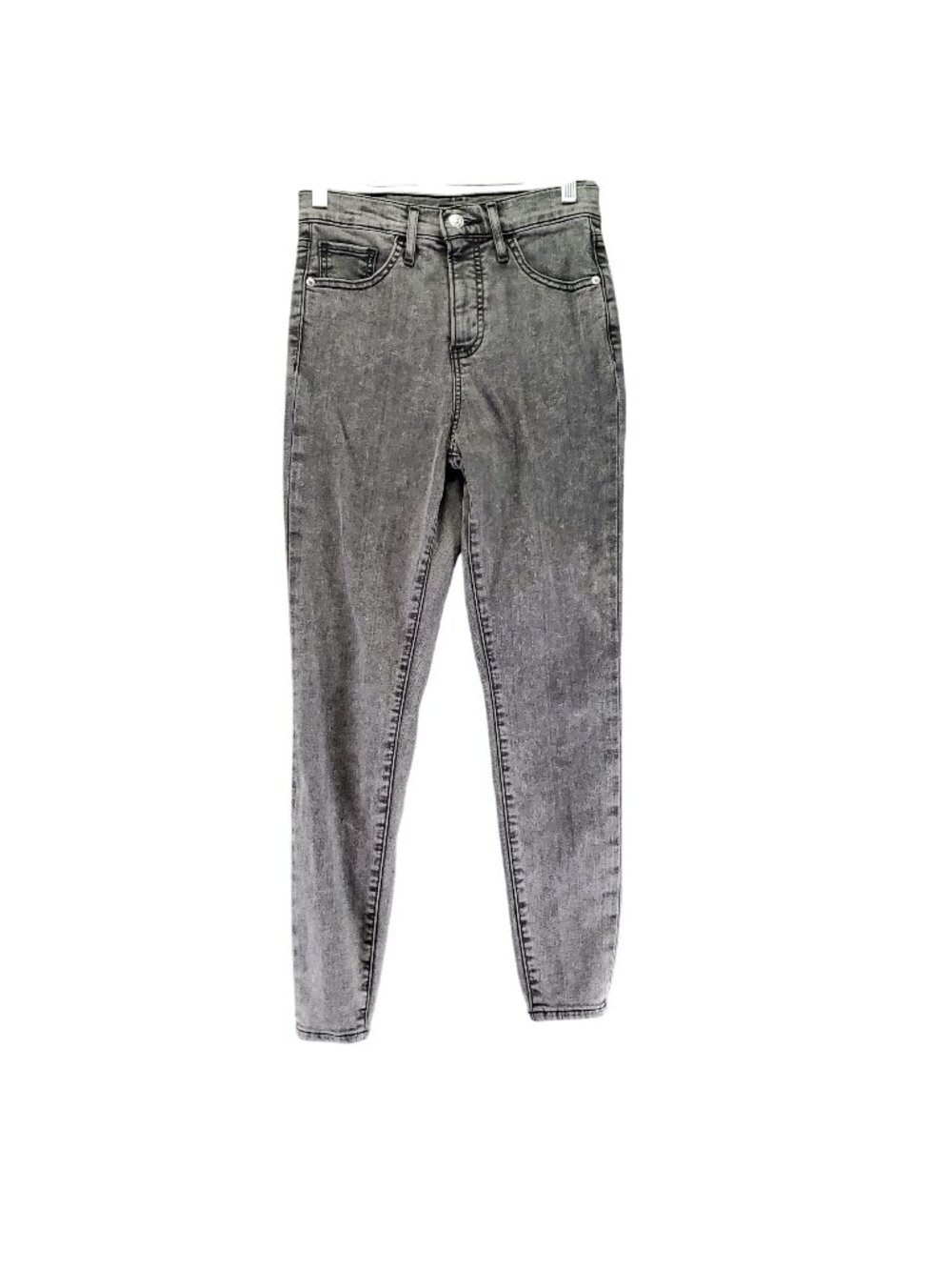 Express Jeans Women’s Size 2R Gray Skinny High Rise Hyper Stretch Denim *Read*